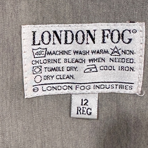 Vintage London Fog Trench Coat Jacket Size 12 Regular - Picture 11 of 12
